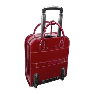 Foto 5 | Maletín Mcklein Uptown 15 De Piel Vertical Con Ruedas Rojo - Venta Internacional.
