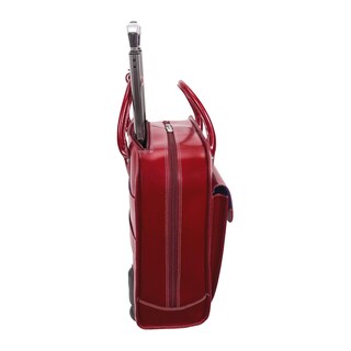 Foto 6 | Maletín Mcklein Uptown 15 De Piel Vertical Con Ruedas Rojo - Venta Internacional.
