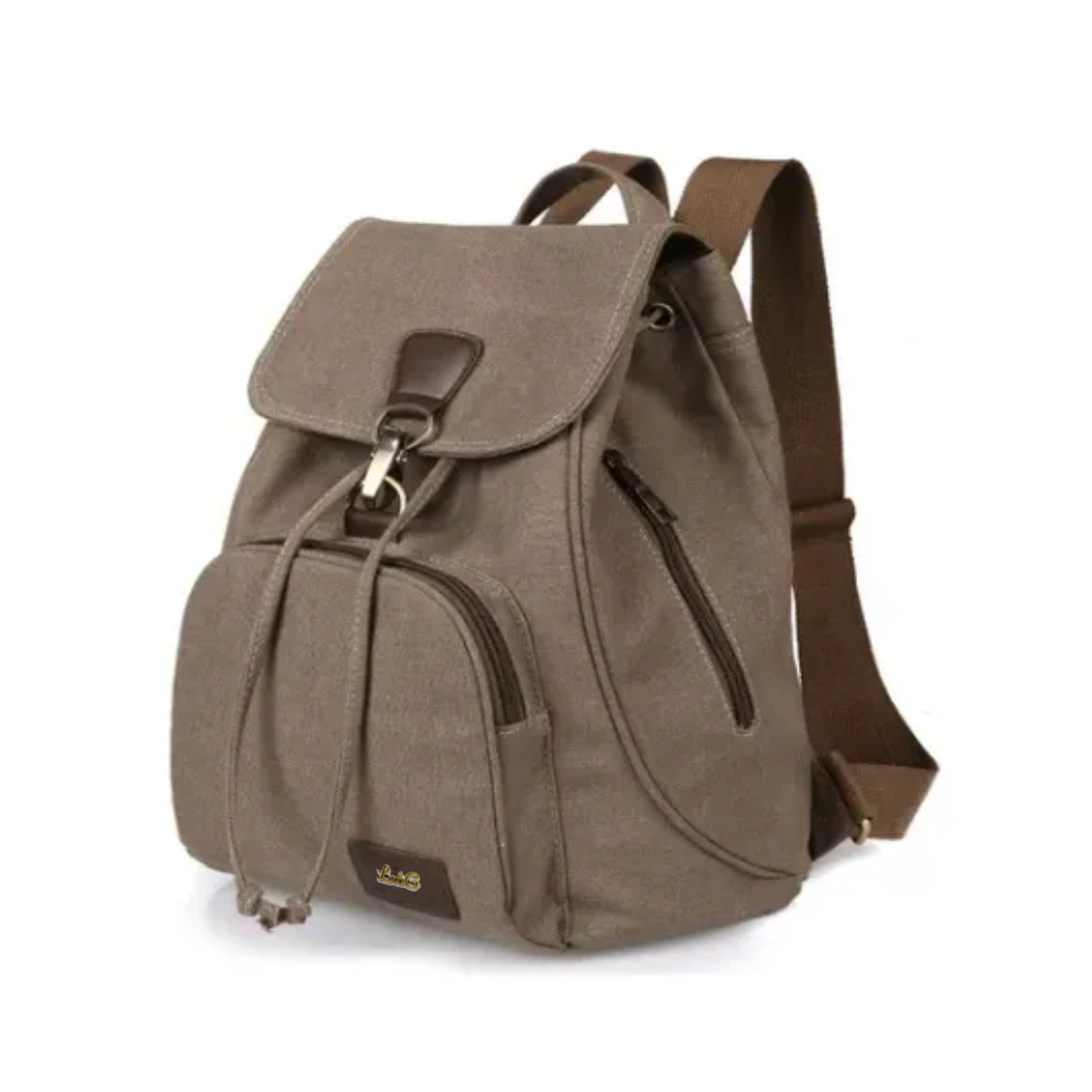 Foto 1 | Mochila Escolar Antirrobo Para Mujer Mochila De Lona Impermeable Lab.g Marrón