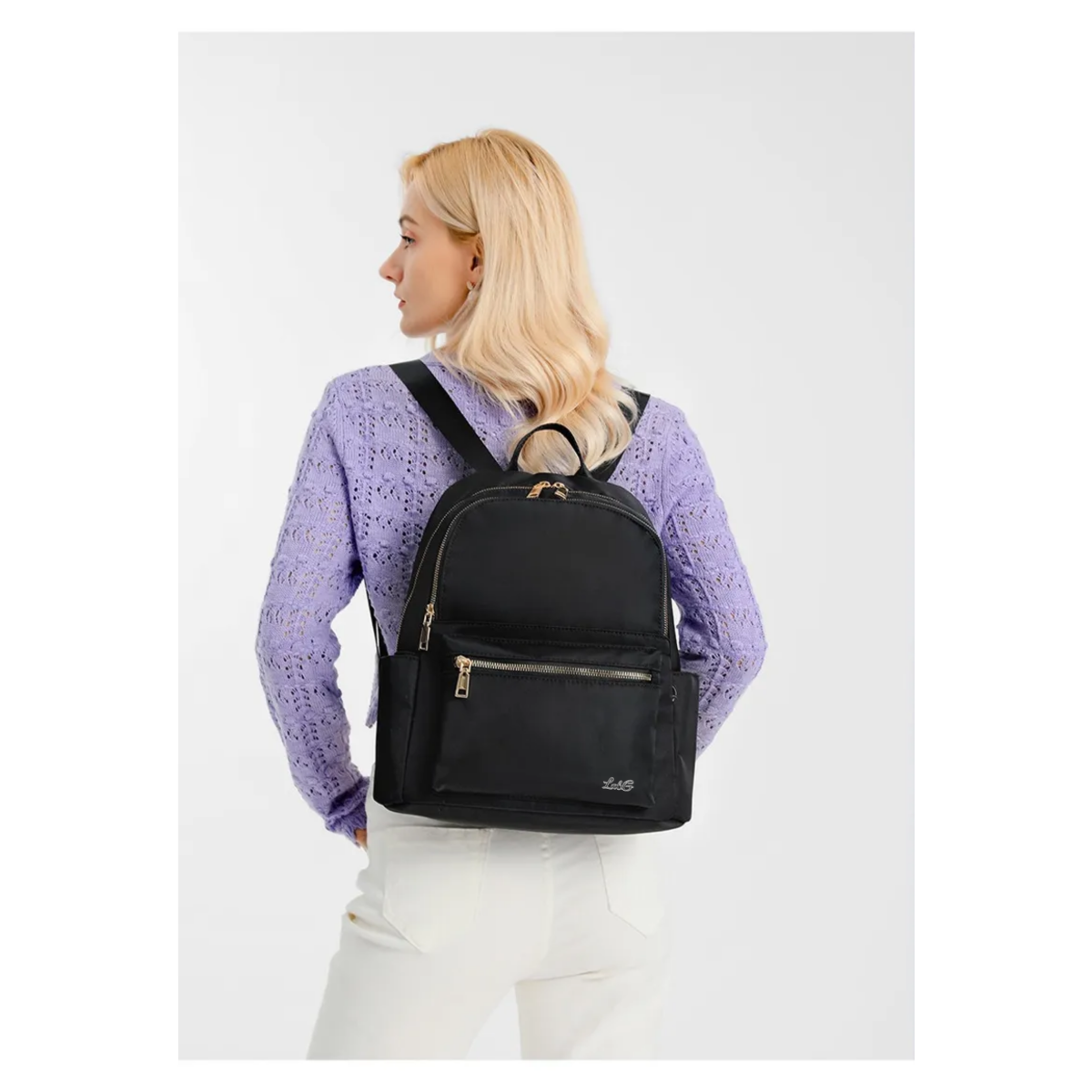 Foto 2 | ''bolsa Mochila De Moda Impermeable Cierre Antirrobo Lab.g Negro