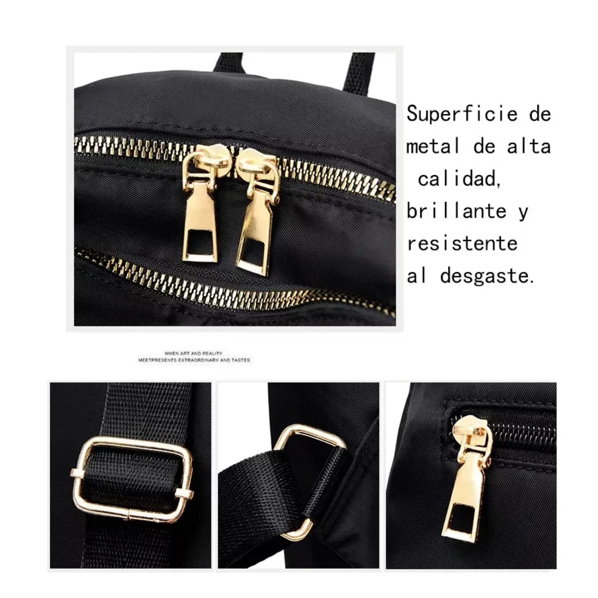 Foto 5 | ''bolsa Mochila De Moda Impermeable Cierre Antirrobo Lab.g Negro