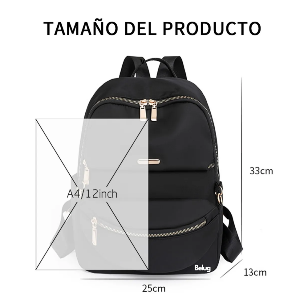 Foto 3 pulgar | Mochila Multifuncional Para Mujer Belug, Negro