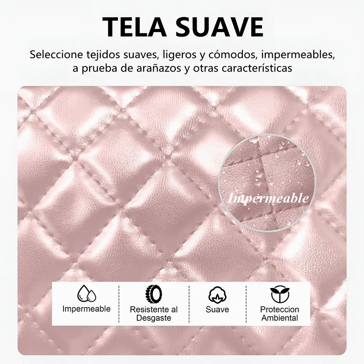 Foto 5 | Mochilas Damas Bolsas De Cuero Versátil Conjunto 3 Pack Lab.g Rosa