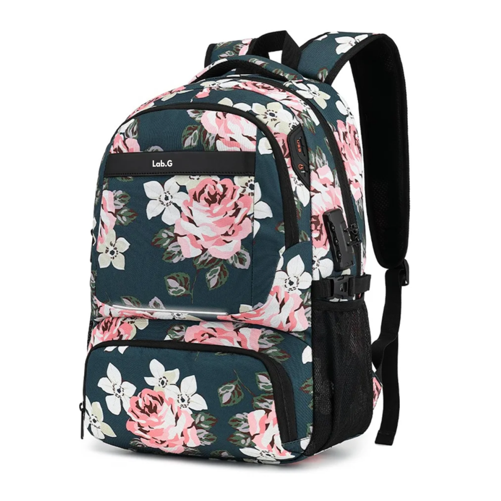 Mochila De Almuerzo Portátil Peonía Lab.g, Multicolor