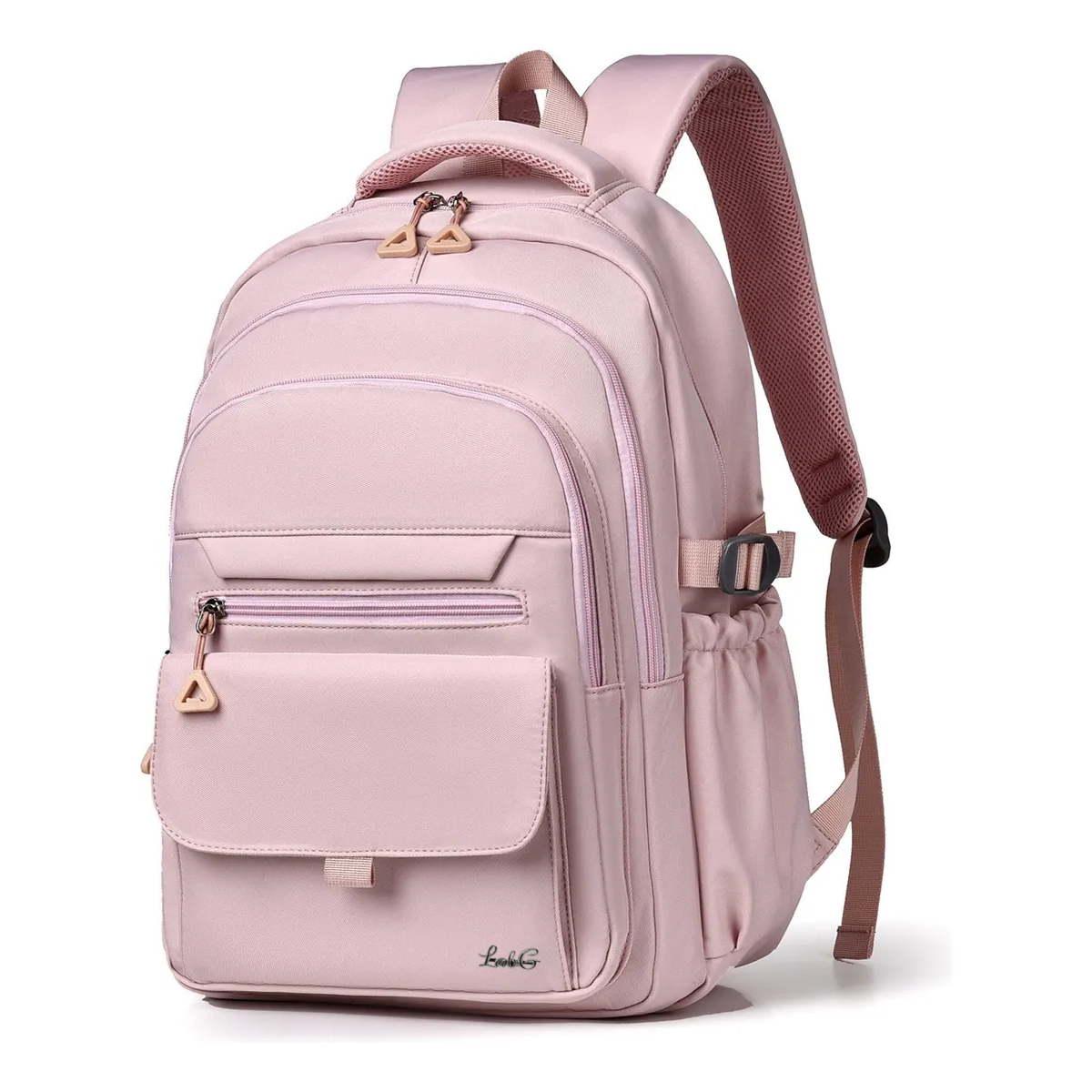 Mochila Escolar Viaje Casual Unisex Gran Capacidad Con Multi Bolsillos Mochila Lab.g Rosa