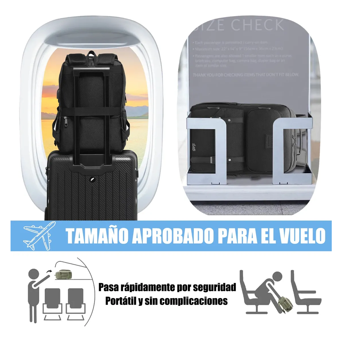 Foto 3 | Mochila Antirrobo Mochila Para Portátil Para Mujer Lab.g Negro