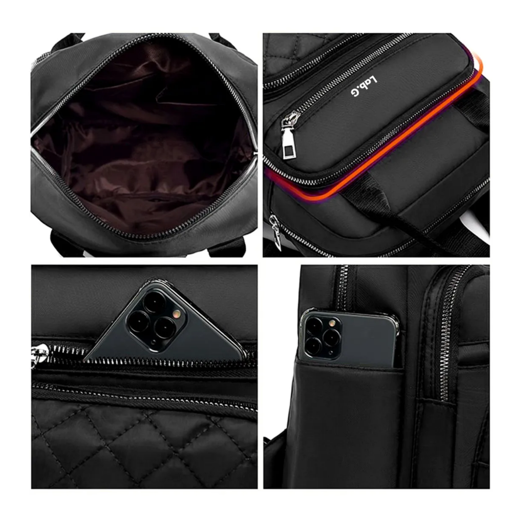 Foto 5 pulgar | Mochila Impermeable Para Mujer Lab.g,  Negro