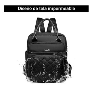 Foto 5 | Mochila Impermeable Para Mujer Lab.g, Negro