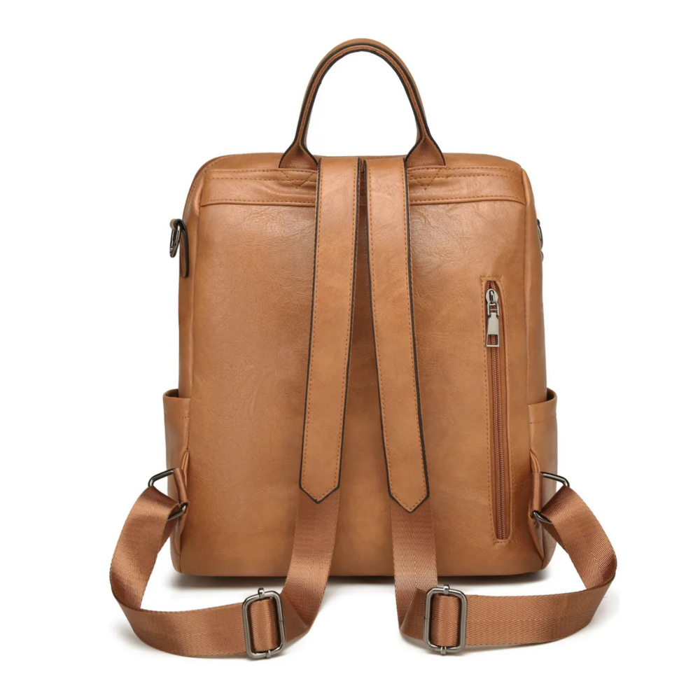 Foto 3 pulgar | Mochilas De Cuero Para Mujer Marrón Belug, Claro