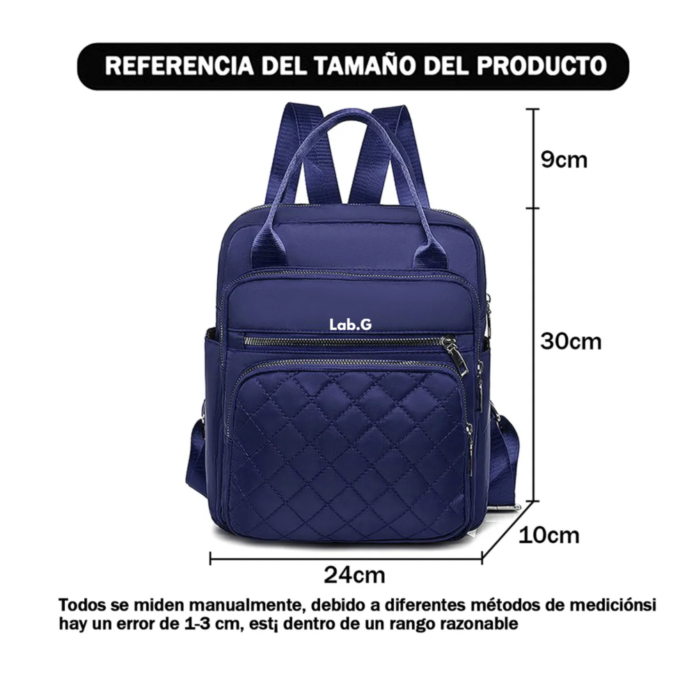 Foto 3 pulgar | Mochila Impermeable Para Mujer Lab.g, Azul Marino
