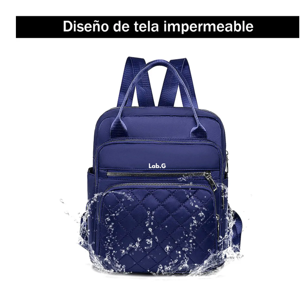 Foto 6 pulgar | Mochila Impermeable Para Mujer Lab.g, Azul Marino