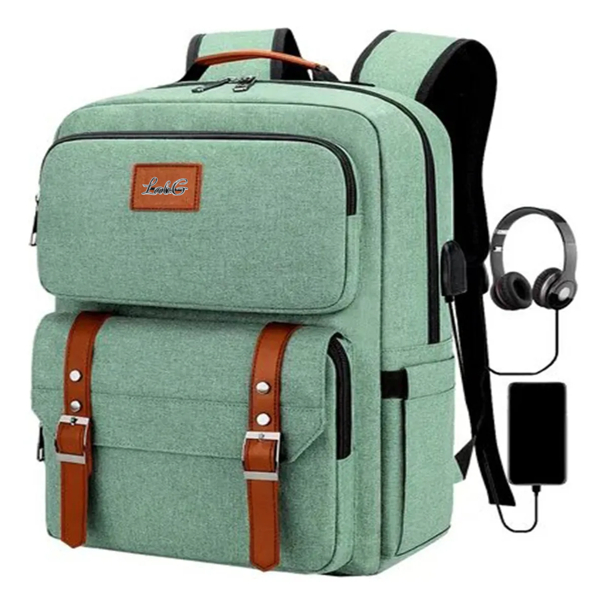 Mochila Para Portátil Mochilas De Viaje Lab.g Verde