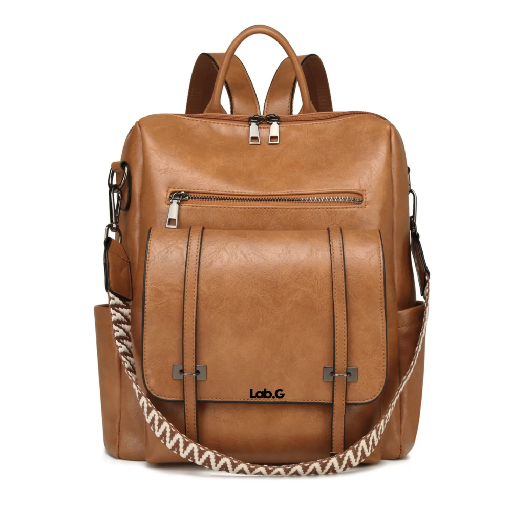 Mochilas De Cuero Para Mujer Marrón Lab.g, Claro