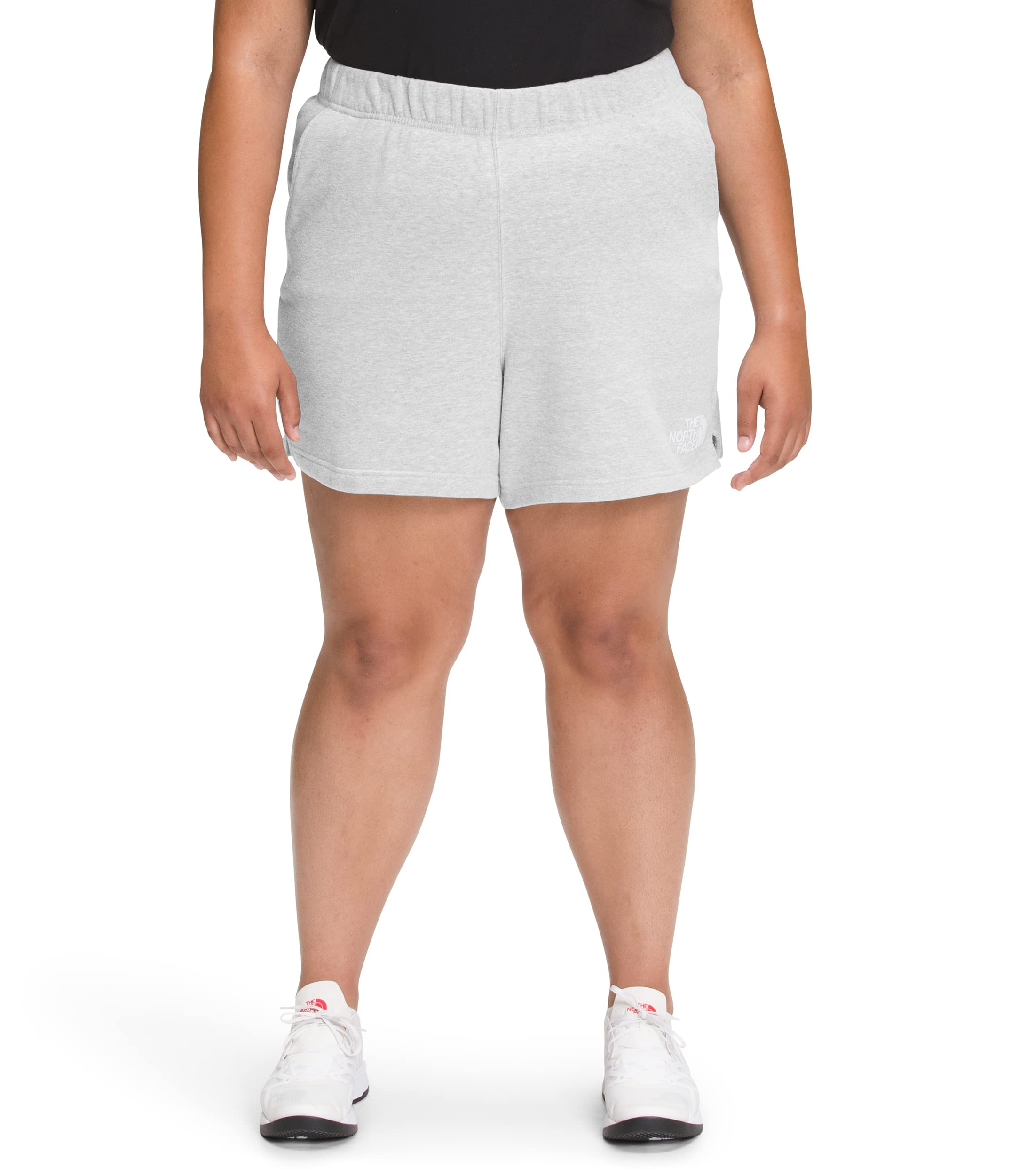 Foto 2 pulgar | Pantalones Cortos De Forro Polar The North Face Half Dome Logo Para Mujer Tnf Grey 2x - Venta Internacional.