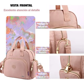 Foto 4 | Mochila Bolso Mujer Multifuncional Con Usb Lab.g Morado