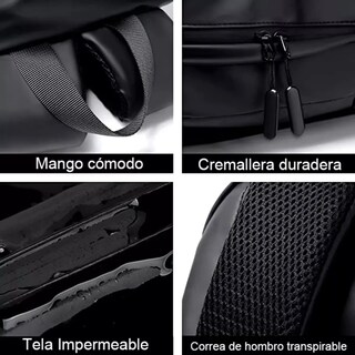 Foto 3 | Mochila Impermeable, Casual Y Moderna Para Escuela Y Viaje Lab.g Negra