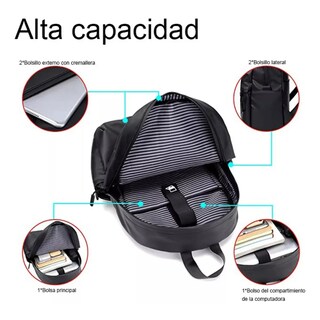 Foto 5 | Mochila Impermeable, Casual Y Moderna Para Escuela Y Viaje Lab.g Negra