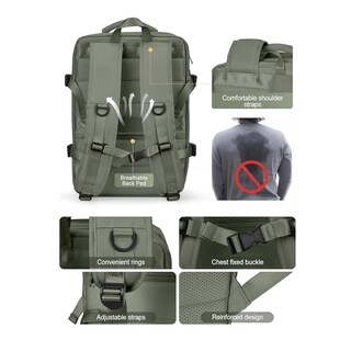 Foto 5 | Mochila Multifuncional Bolsa De Viaje De Gran Capacidad Lab.g Verde