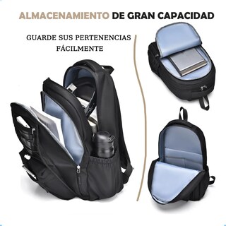 Foto 4 | Mochila Lab.g Escolar Viaje Bolsa Para Laptop 15.6 Negro