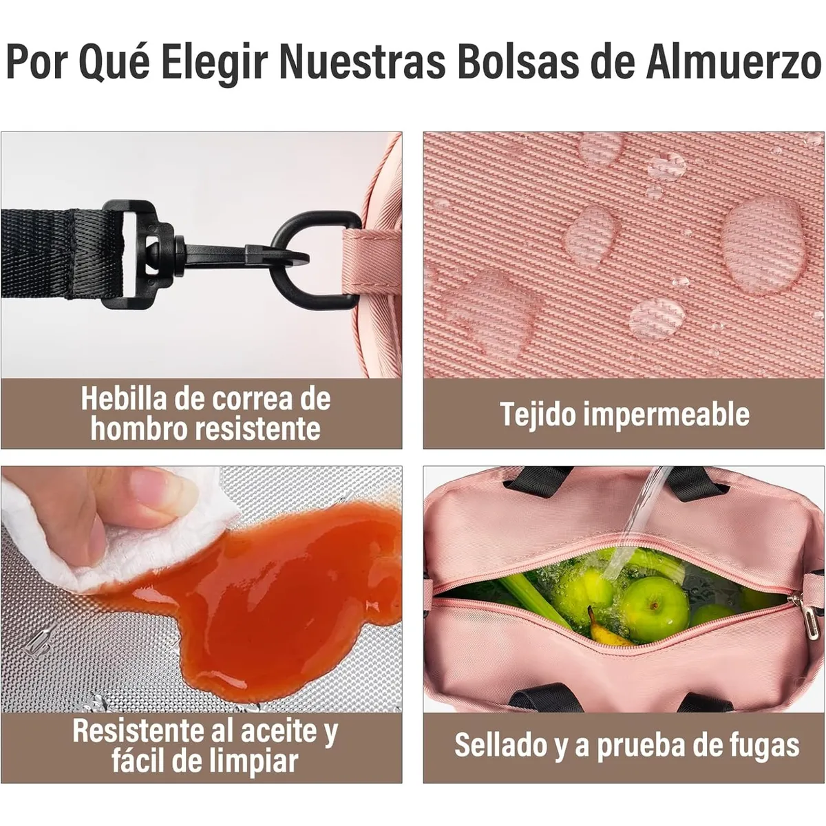 Foto 5 pulgar | ''bolsa Lonchera Termica Moderna Gran Capacidad, Frío Y Calor Lab.g Rosa''