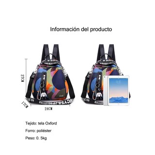 Foto 2 | Bolsa Mujer Casual Juvenil Mochila Impermeable De Moda 027 Lab.g Multicolor