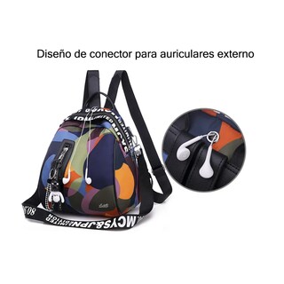 Foto 4 | Bolsa Mujer Casual Juvenil Mochila Impermeable De Moda 027 Lab.g Multicolor