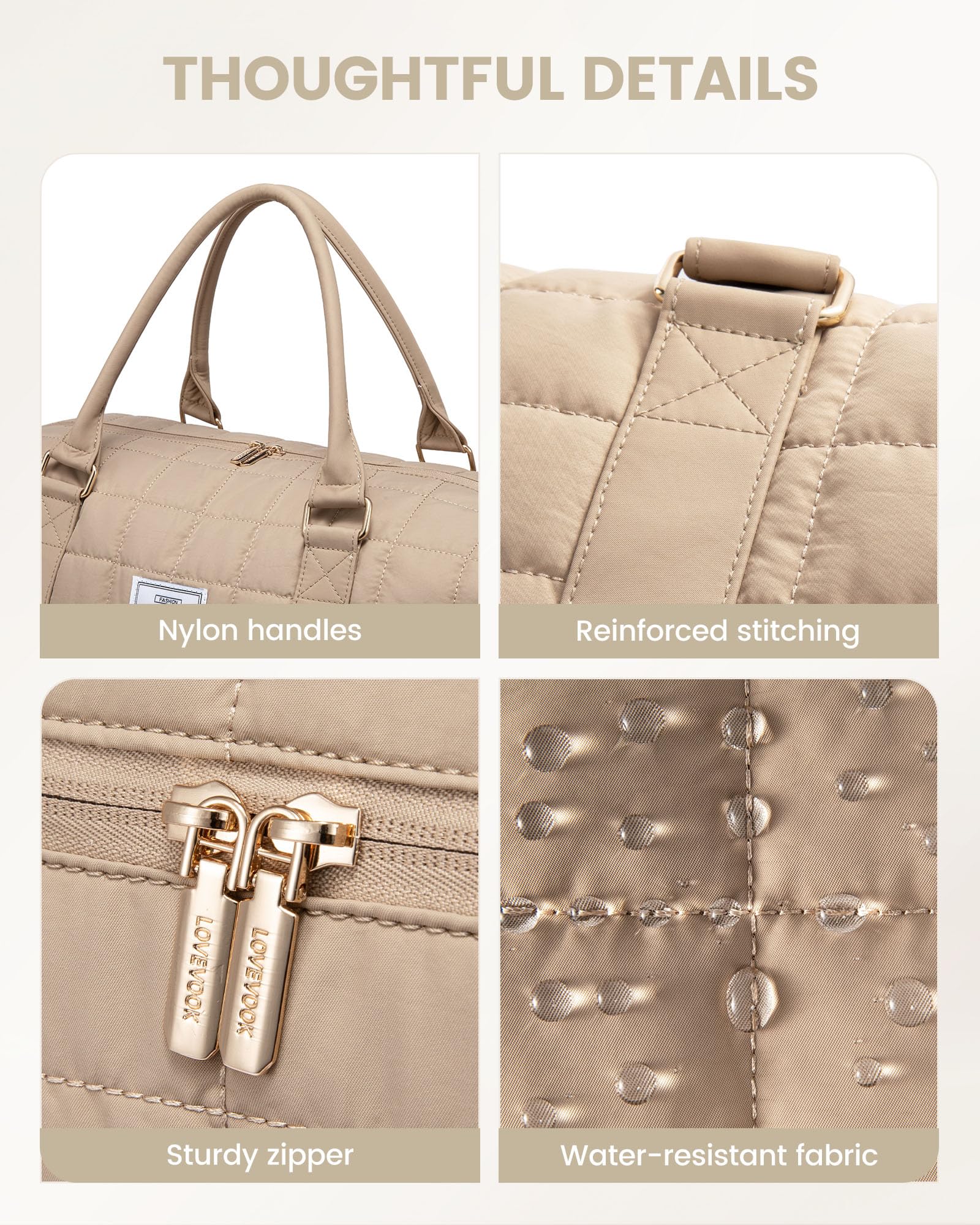 Foto 7 pulgar | Bolsa De Viaje Lovevook Puffer Weekender De 45 Litros Con Compartimento Para Zapatos - Venta Internacional.