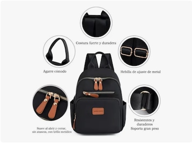 Foto 1 | Mochila Xtellar Antirrobo De Moda Para Mujer, Pequeña Y Práctica
