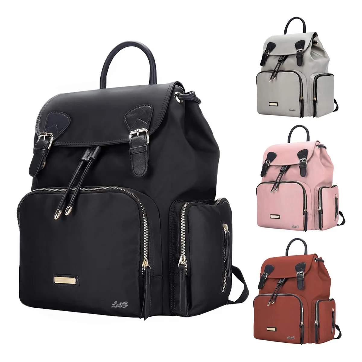 Foto 5 pulgar | Mochila Bolsas Modernas Impermeable Para Mama Lab.g Negro