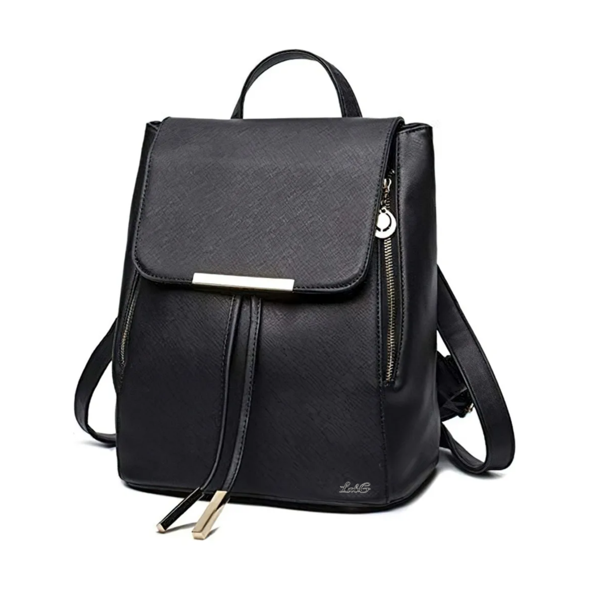 Foto 1 | Mochila Mujer Bolsa Con Metalica Lab.g Negro