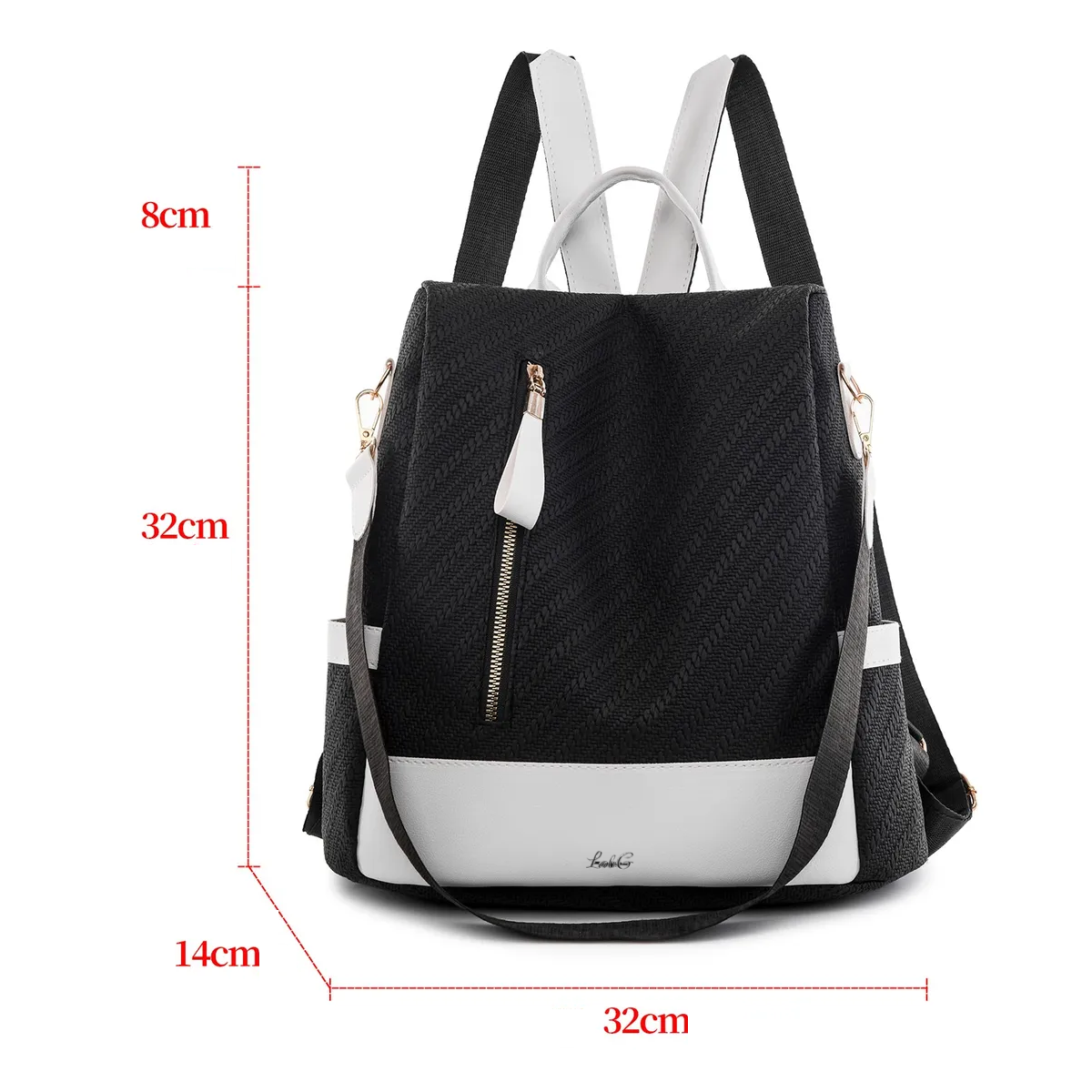 Foto 4 pulgar | ''mochila Mujer Paño De Oxford Impermeable Anti-robo Monedero Lab.g Negra