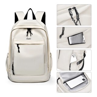 Foto 2 | Mochila Escolar Kikigoal Cmf-9003bb Color Beige Diseño Lisa 32l Lab.g Beige