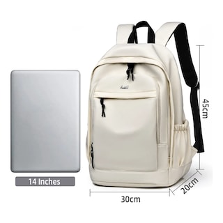 Foto 4 | Mochila Escolar Kikigoal Cmf-9003bb Color Beige Diseño Lisa 32l Lab.g Beige