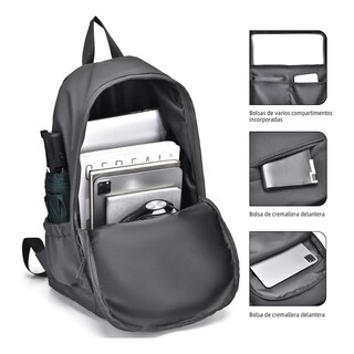 Foto 3 | ''mochila Escolar, Tono Dark, Diseño Lisa 32l Lab.g Gris