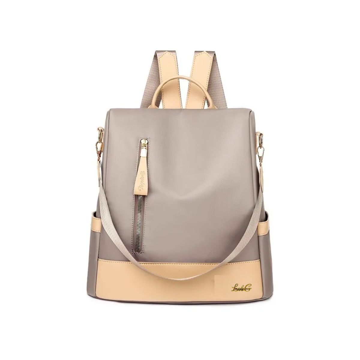 Mochila Mujer Paño De Oxford Impermeable Anti-robo Monedero Lab.g Marrón