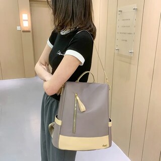 Foto 5 | Mochila Mujer Paño De Oxford Impermeable Anti-robo Monedero Lab.g Marrón