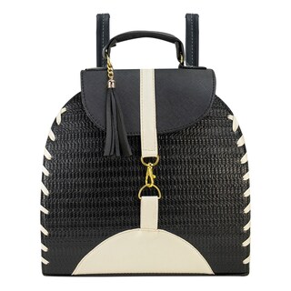 Foto 1 | Mochila Para Dama Negro Rattan Perla Sintetico Pau Nueva Imagen