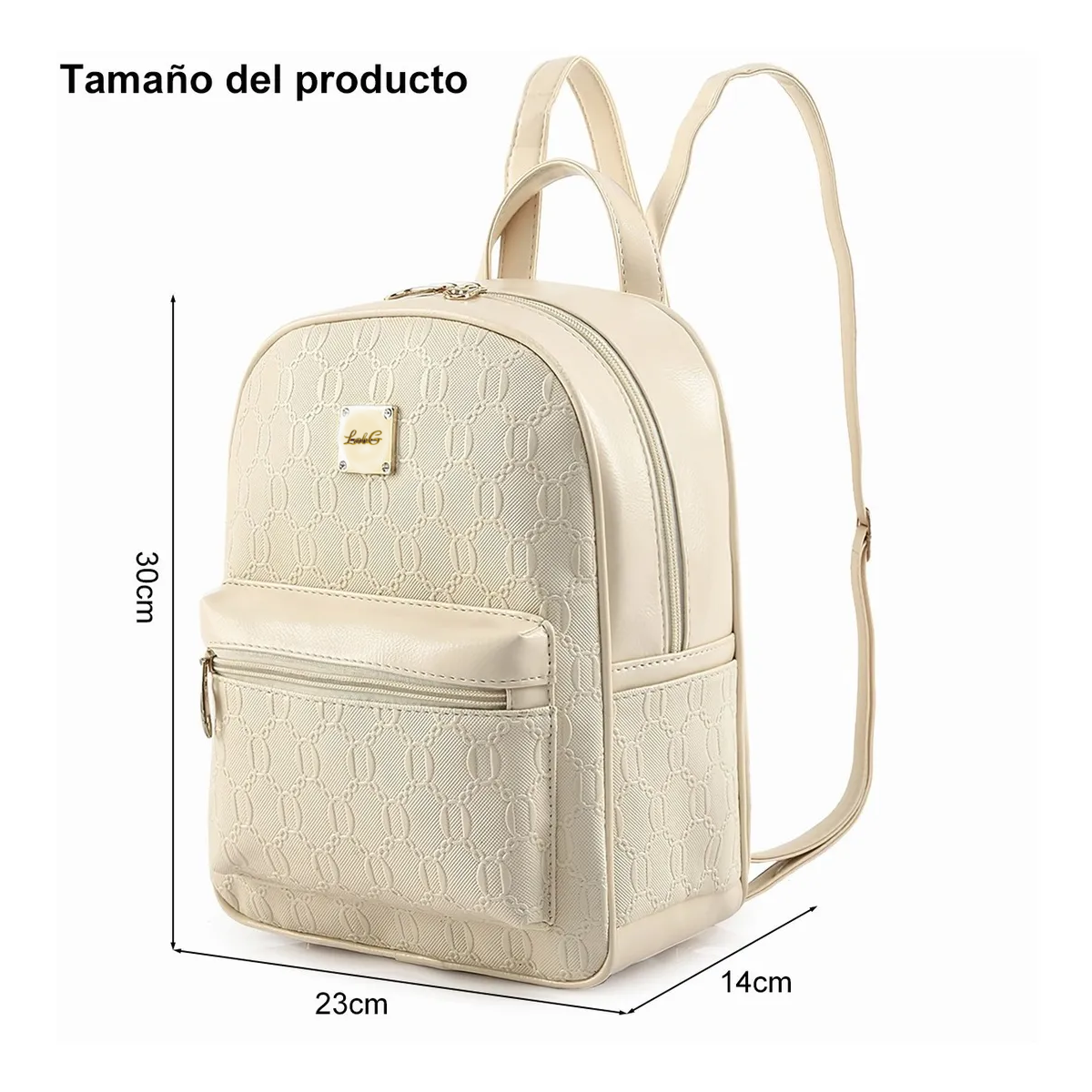 Foto 3 pulgar | Bolsas De Mujer Mochila Cosmetiquera Correa 4 Set Lab.g Beige