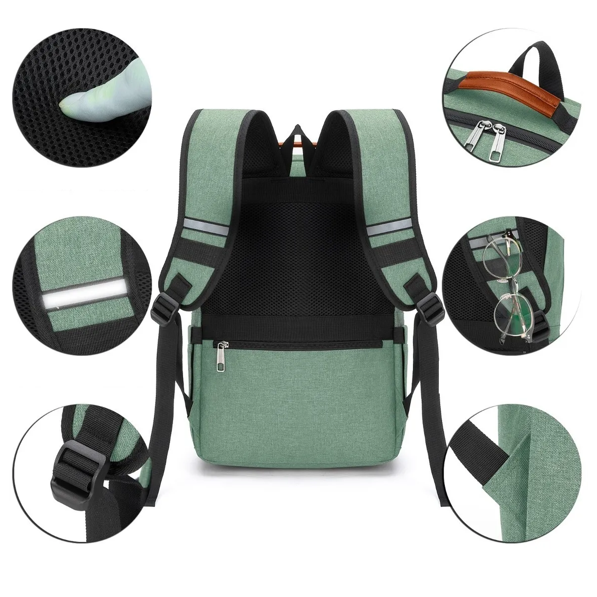 Foto 5 | Mochila Antirrobo Mochila Para Portátil Mochilas De Viaje Lab.g Verde