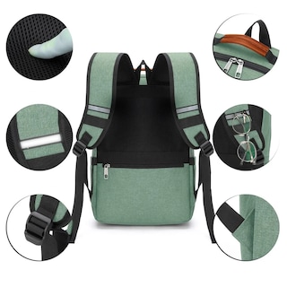 Foto 5 | Mochila Antirrobo Mochila Para Portátil Mochilas De Viaje Lab.g Verde
