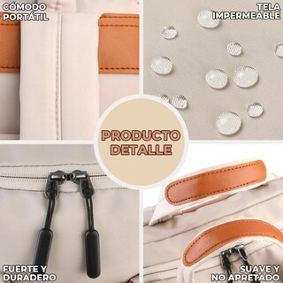 Foto 4 | Mochila Para Laptop Bolsa De Tela Oxford Color Lab.g Gris