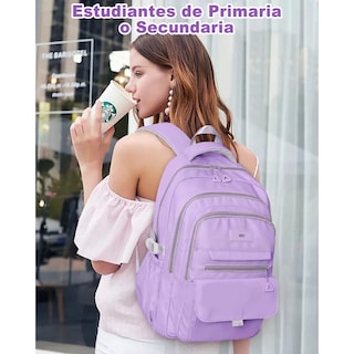 Foto 2 | Mochila Escolar Viaje Bolsa Para Laptop Eo Safe Imports Esi-19848 Purpura