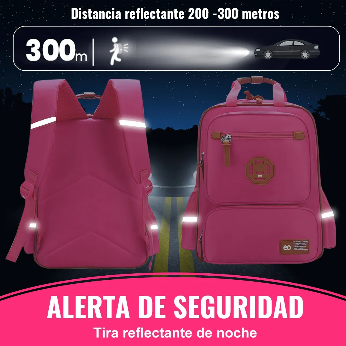 Foto 3 pulgar | Mochila Impermeable Eo Safe Imports Esi-19861 Rosa