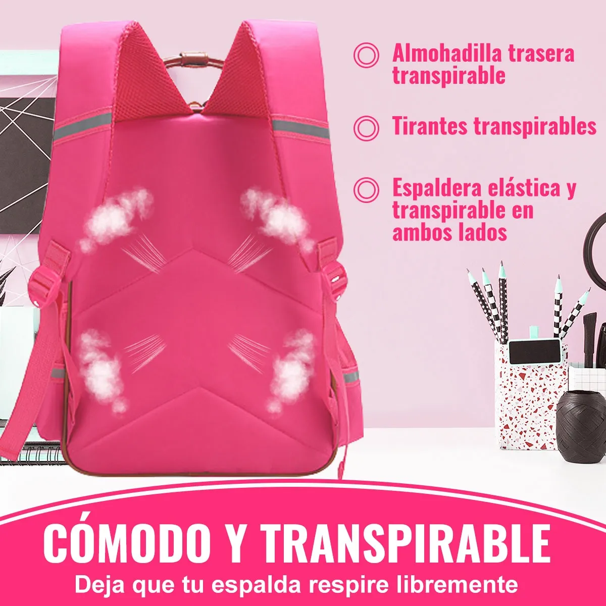 Foto 3 | Mochila Impermeable Eo Safe Imports Esi-19861 Rosa