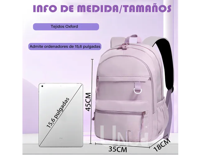 Foto 4 pulgar | Mochila Xtellar Para Laptop Antirrobo Sc-s707: Compañera Ideal Para Escuela, Viajes Y Trabajo - Morado 30l