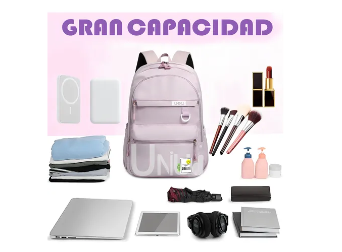 Foto 5 pulgar | Mochila Xtellar Para Laptop Antirrobo Sc-s707: Compañera Ideal Para Escuela, Viajes Y Trabajo - Morado 30l