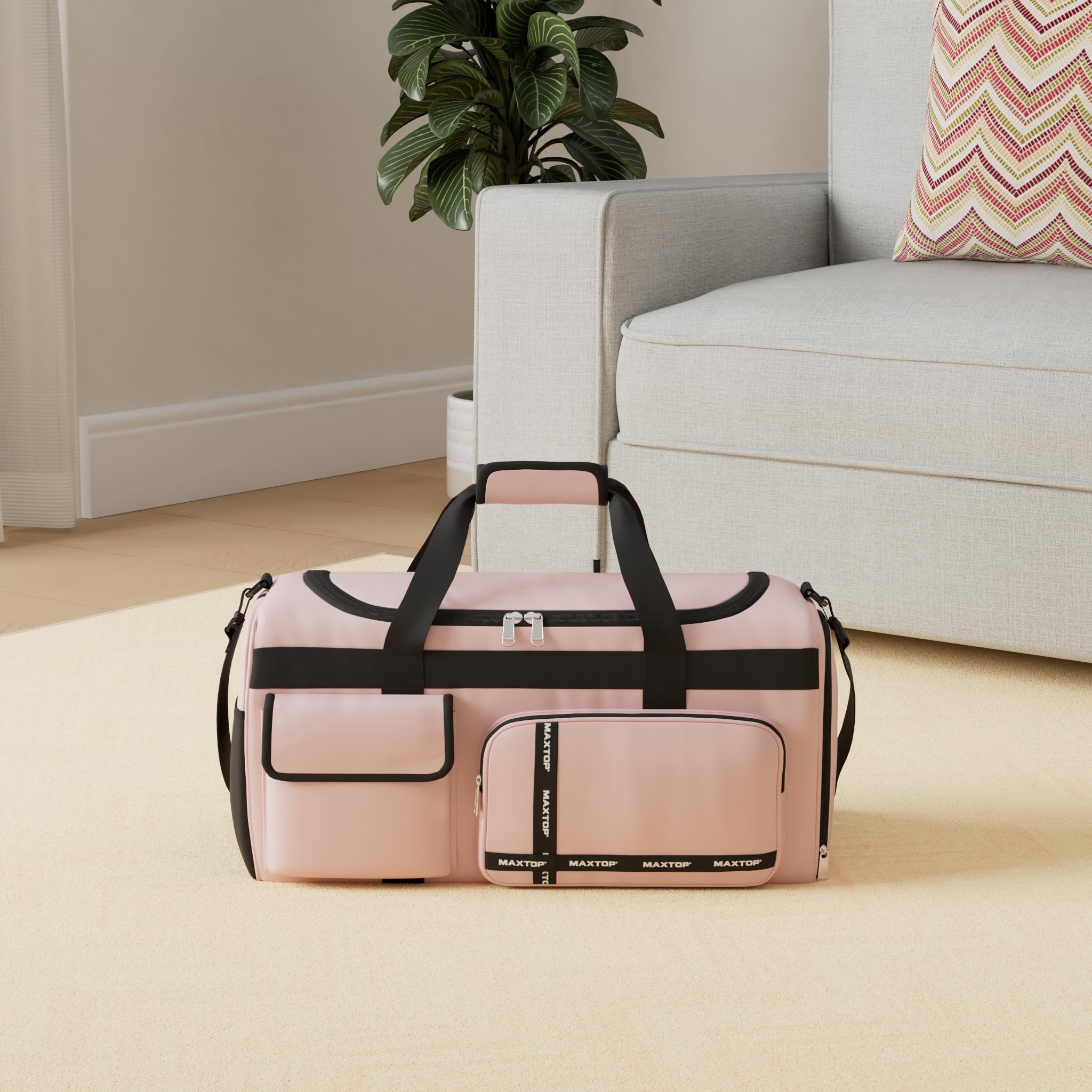 Foto 3 pulgar | Bolsa De Viaje Maxtop, Bolsa De Gimnasio Para Mujer, Rosa Con Compartimento Para Zapatos - Venta Internacional.
