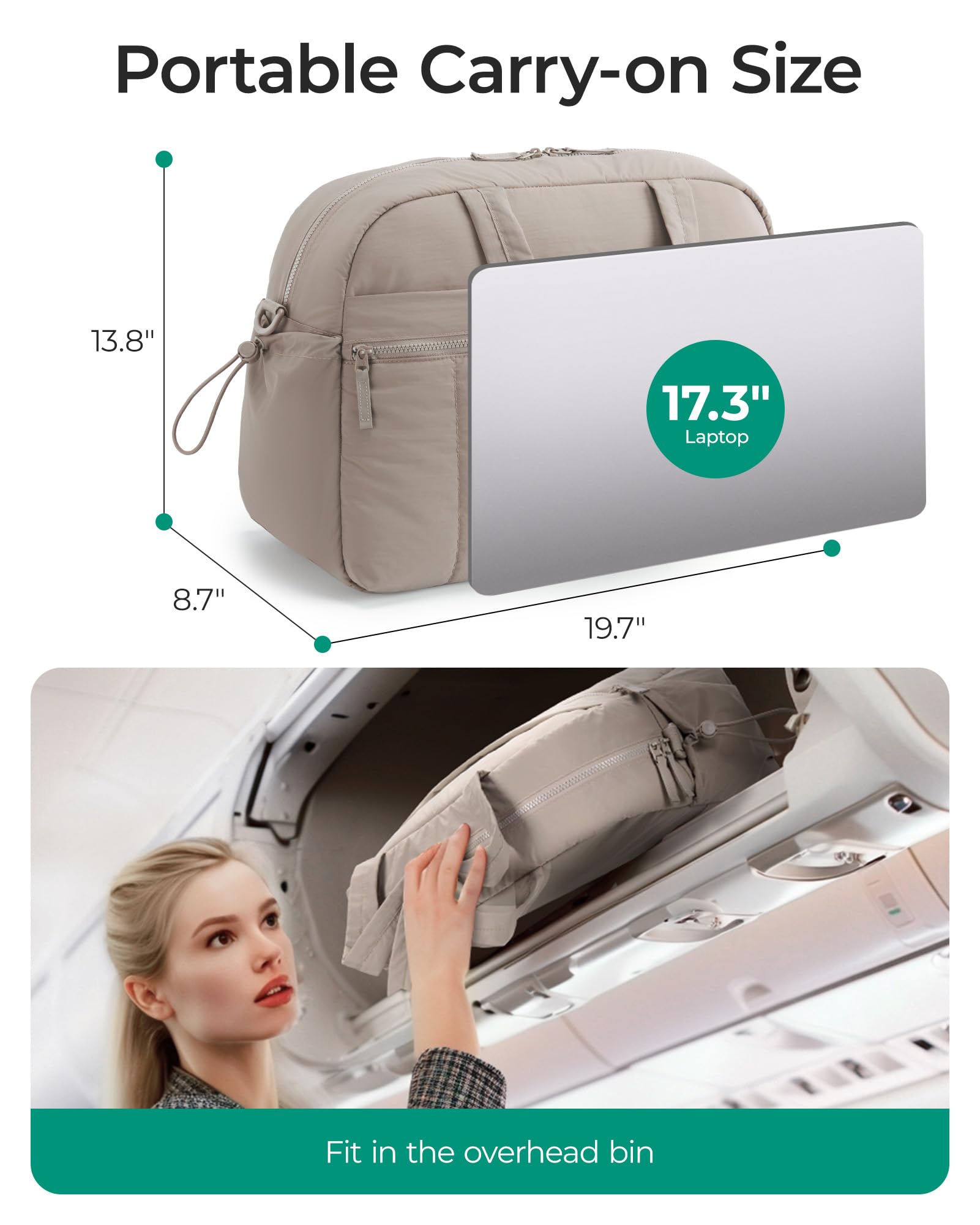 Foto 3 pulgar | Bolsa De Viaje Bagsmart Para Viajes De Fin De Semana Resistente Al Agua - Venta Internacional.