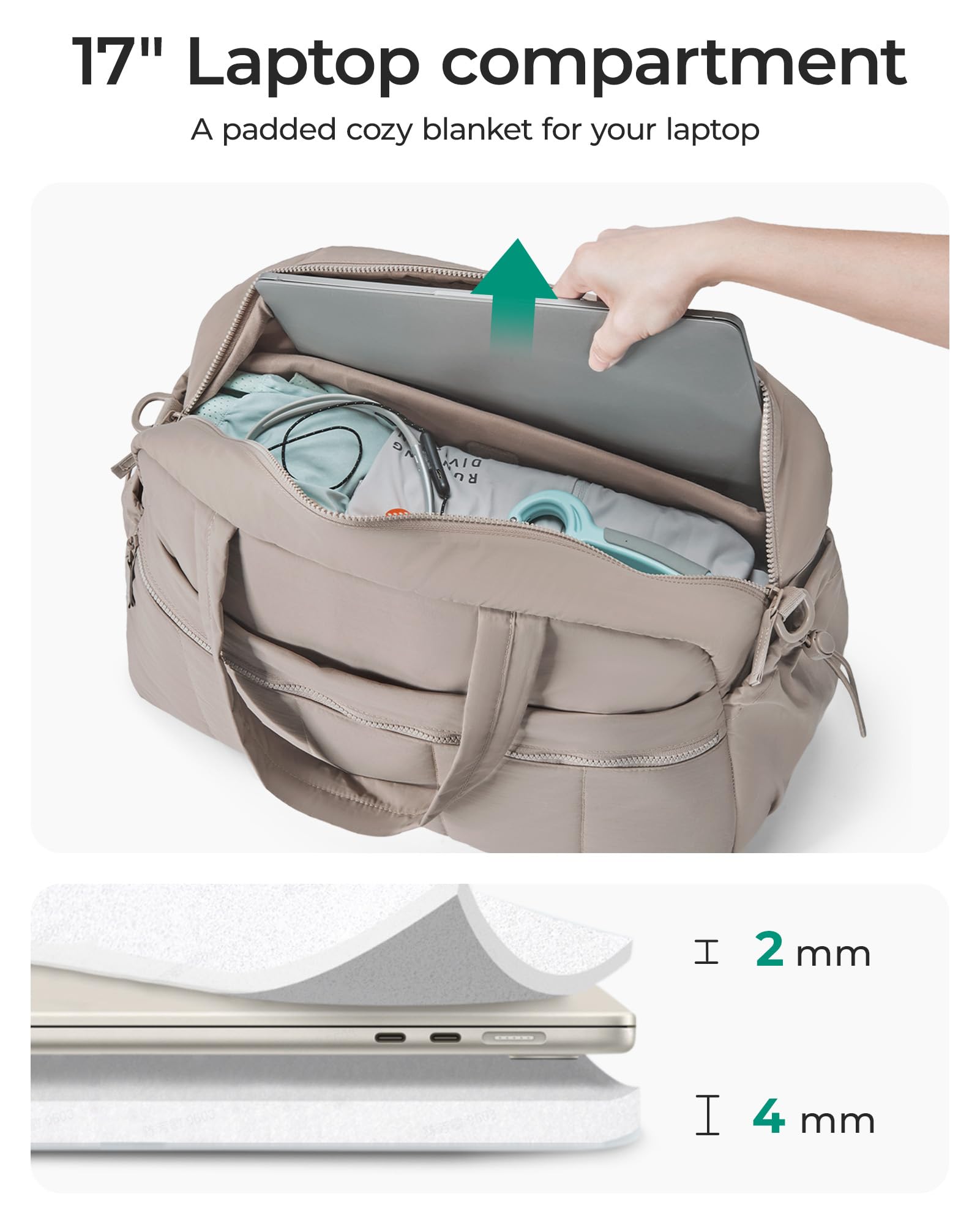 Foto 5 pulgar | Bolsa De Viaje Bagsmart Para Viajes De Fin De Semana Resistente Al Agua - Venta Internacional.