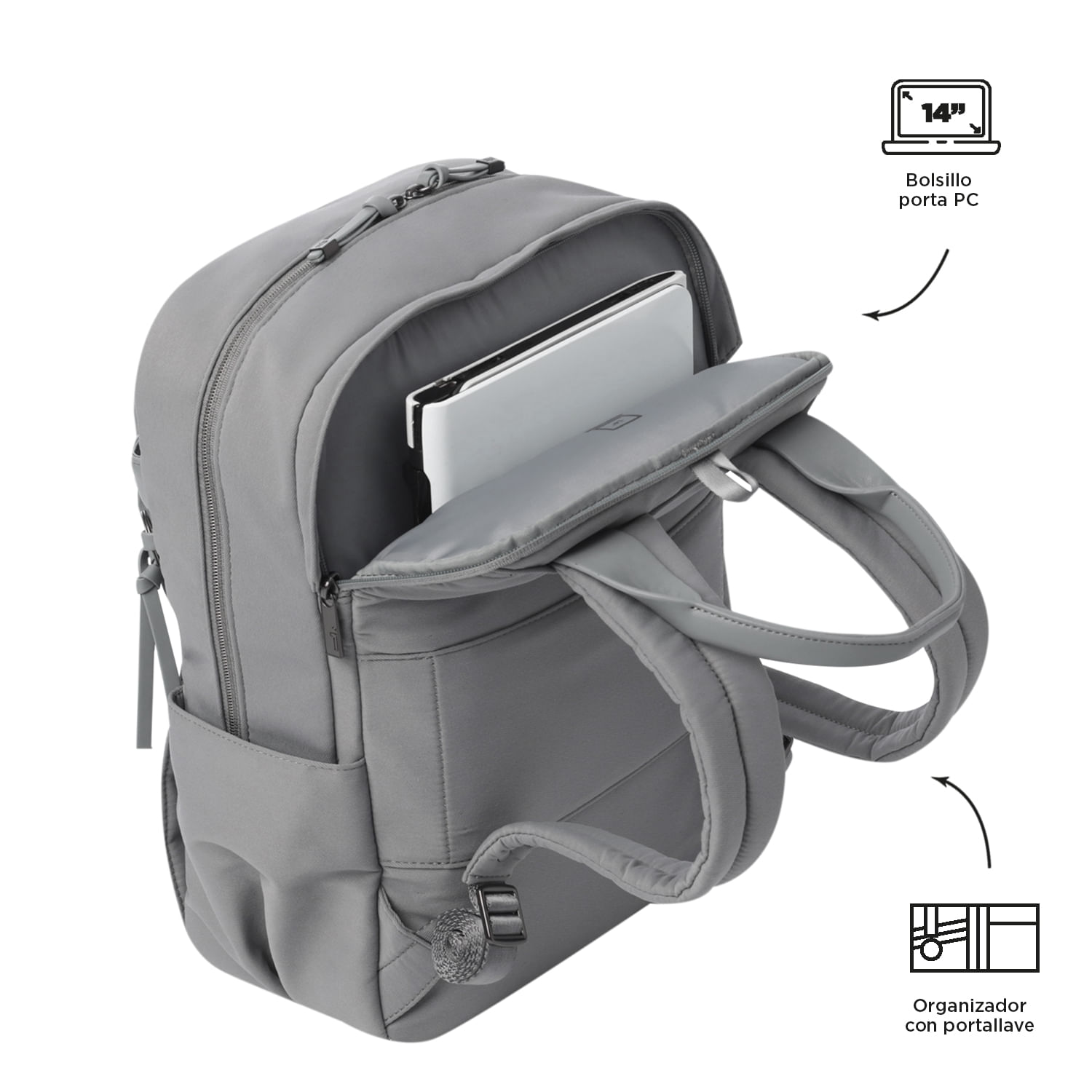 Foto 5 pulgar | Mochila Mediana Porta Laptop 14 | 15 L Toscana
